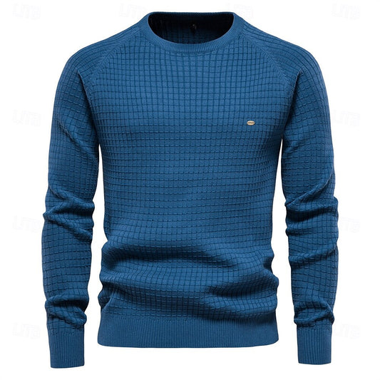 Crew Neck Knitwear Jumper Sweater - oukumen