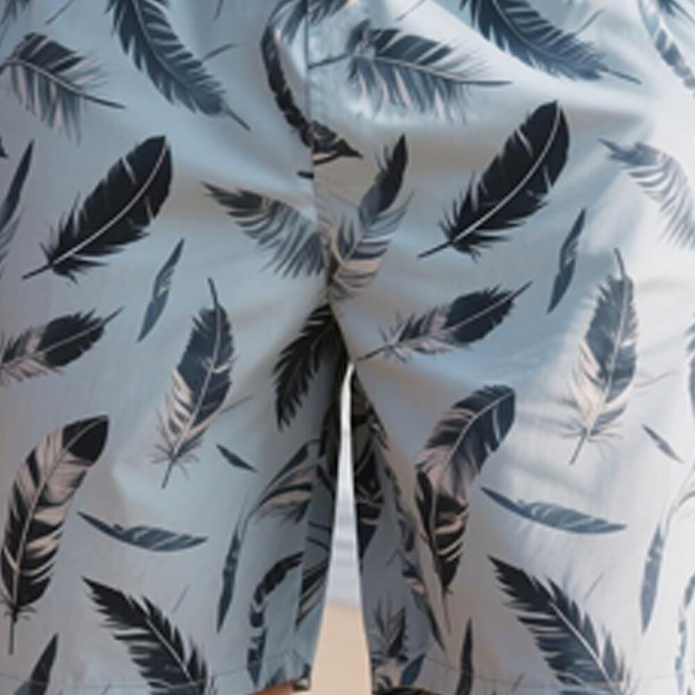 Quick-dry knee-length beach shorts