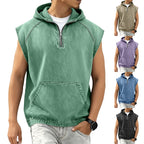 Acid-Wash Zip T-Shirt