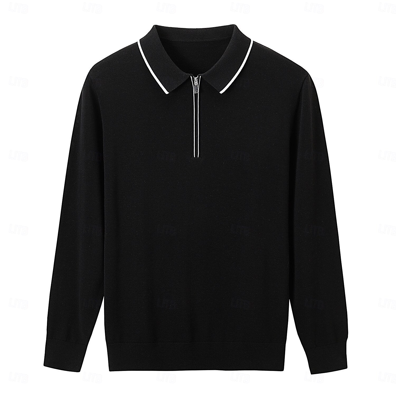 Linen-Silk Quarter Zip Pullover Sweater - oukumen