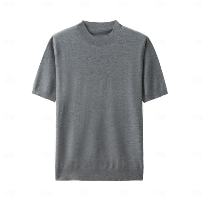 Premium Wool Blend Mock Neck Tee