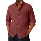 Washed Long-Sleeve Denim Shirt