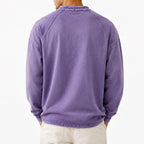 Washed Long-Sleeve Henley Shirt