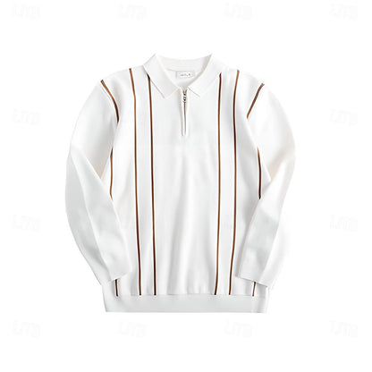 Elegant Pullover Polo Sweater