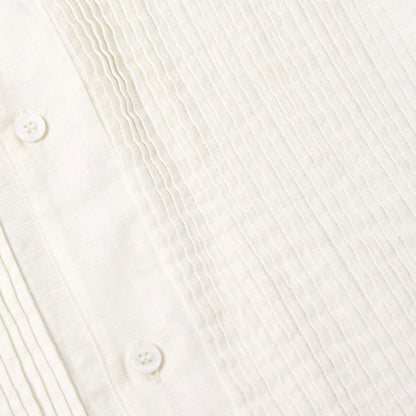 Cotton-Linen Pleated Shirt