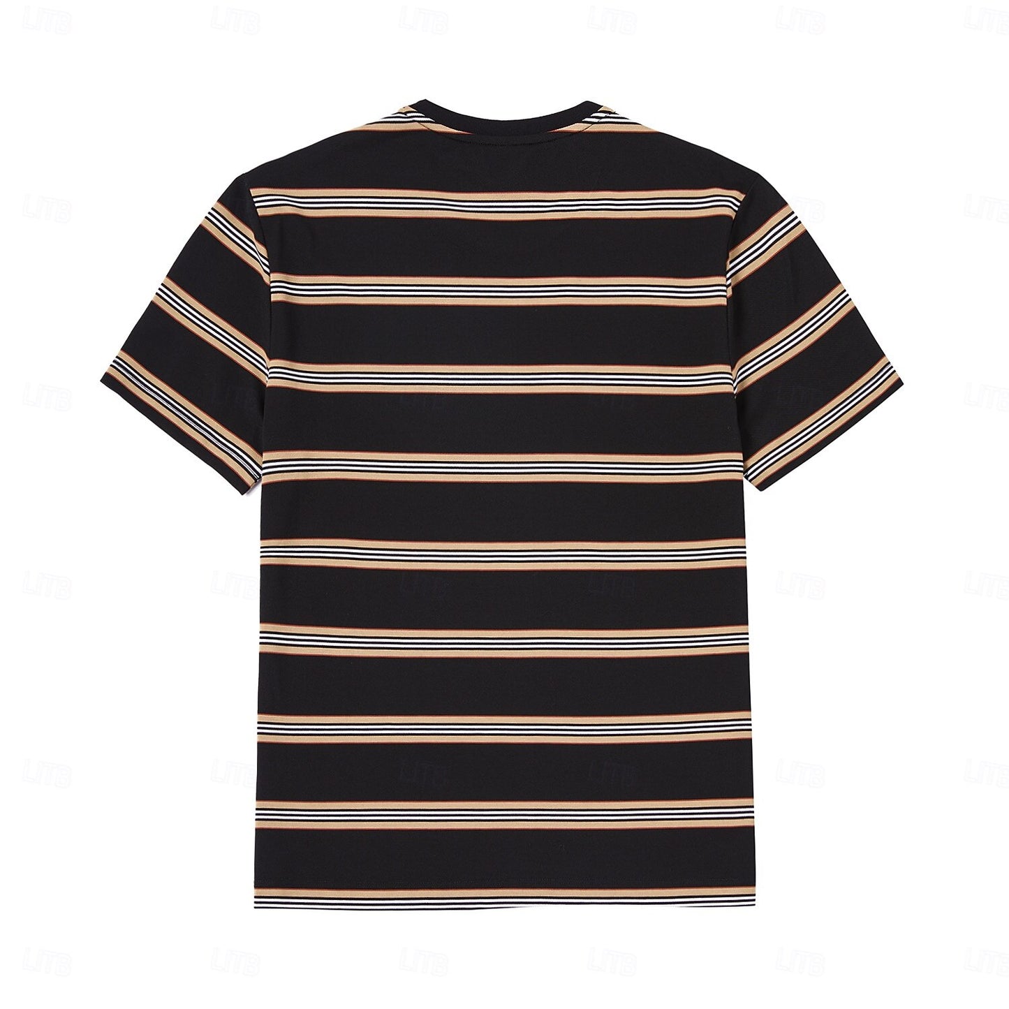 Cotton Silk Stripe T Shirt