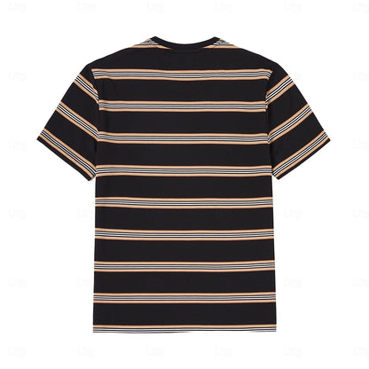 Cotton Silk Stripe T Shirt