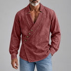 Acid-Wash Long-Sleeve Denim Shirt