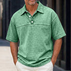 Acid-Wash Short-Sleeve Polo Shirt