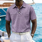 Acid-Wash Short-Sleeve Polo Shirt