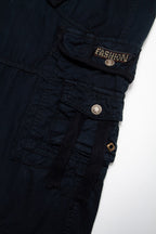 Multi-Pocket Cargo Capri Shorts