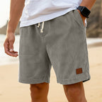 Elastic-Waist Corduroy Shorts
