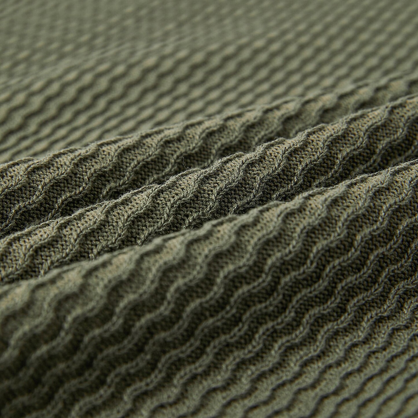 Textured Knit Polo Shirt - oukumen