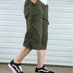 Drawstring Cargo Capri Shorts