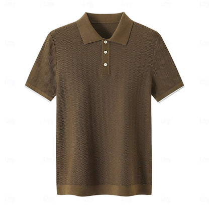 Cotton Mulberry Silk Casual Polo - oukumen