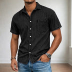 Acid-Wash Short-Sleeve Shirt