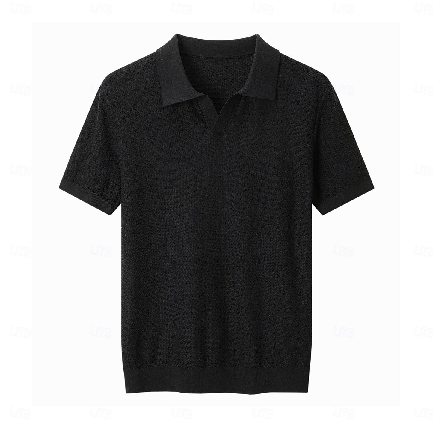 Linen-Silk Breathable Knit Polo