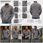 Washed Long-Sleeve Polo Shirt