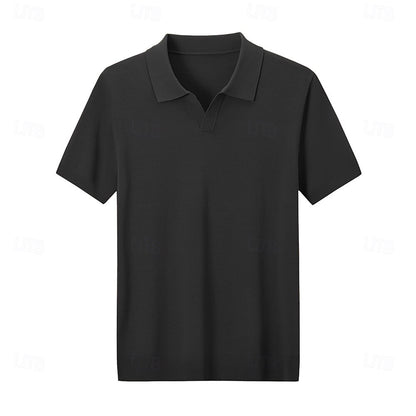 Classic Fit V Neck Polo Shirt