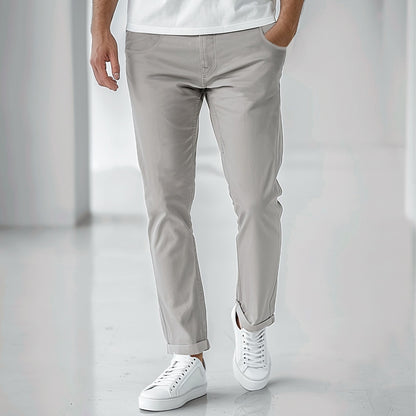 Tailored Stretch Cotton Chinos