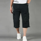 Drawstring Cargo Capri Shorts