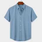 Acid-Wash Short-Sleeve Shirt