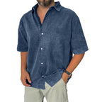 Acid-Wash Short-Sleeve Shirt