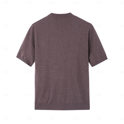 Premium Wool Blend Mock Neck Tee