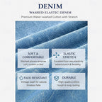 Acid-Wash Zip-Pocket Polo Shirt
