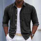 Acid-Wash Long-Sleeve Shirt