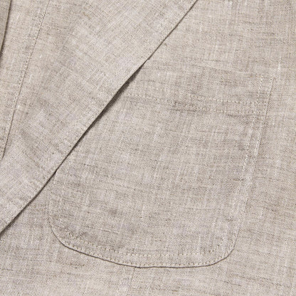 100% Linen Blazer Jacket Solid Color - oukumen