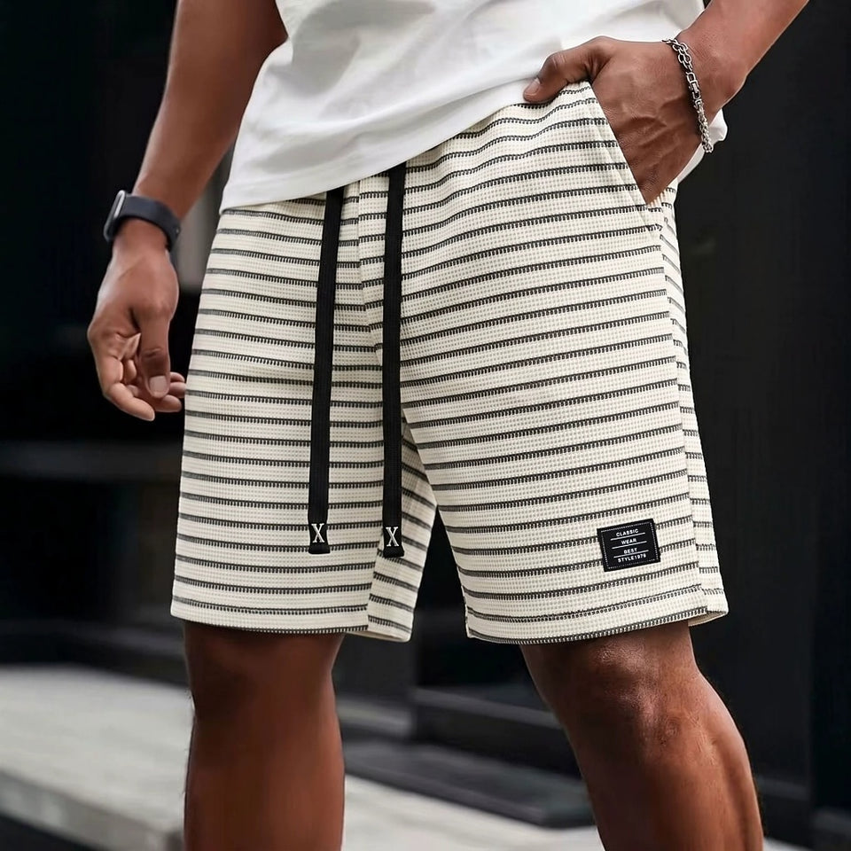 Striped Drawstring Shorts