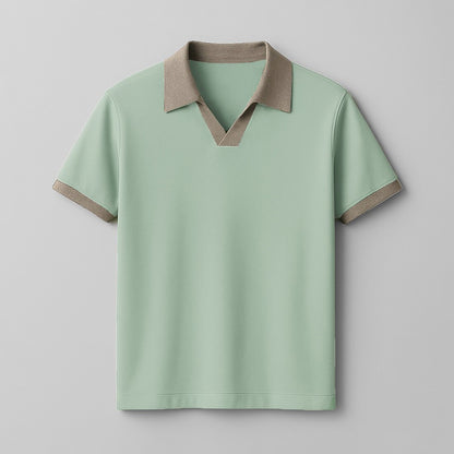 100% Cotton Colorblock Performance Polo - oukumen