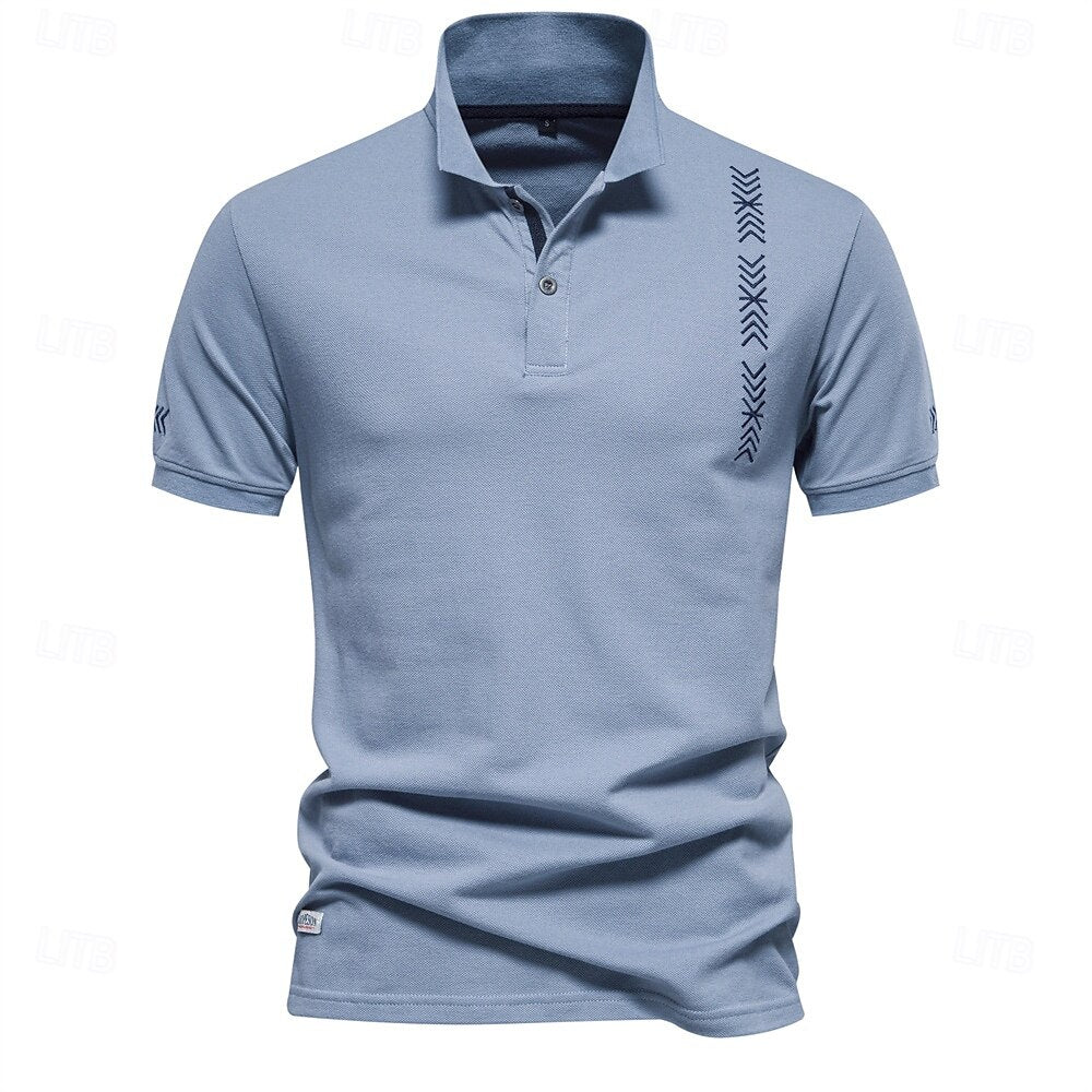 Turndown Short Sleeve Business Polo - oukumen