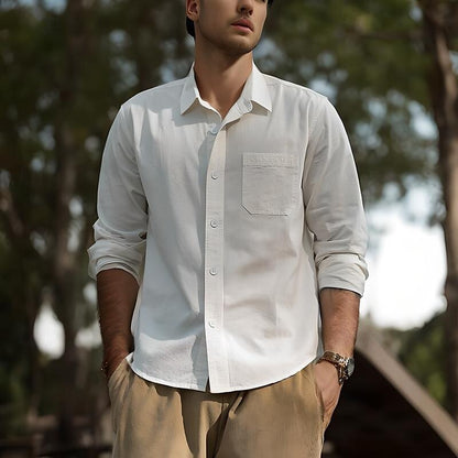 Classic Fit Rolled Collar Casual Shirt