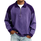 Color-Block Long-Sleeve Polo Shirt
