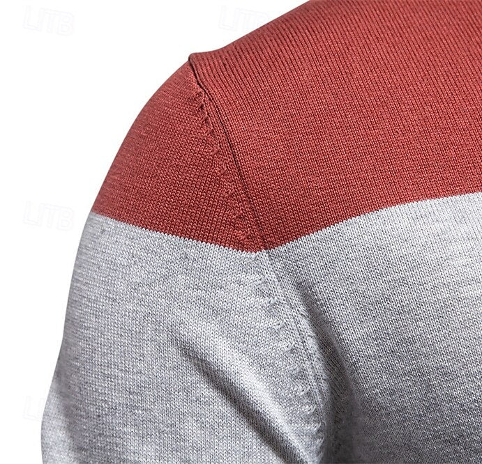 Knit Color 
Half Zip Knitwear - oukumen