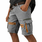 Zip-Detail Cargo Shorts