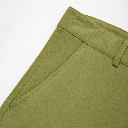 Linen Summer Beach Shorts - oukumen