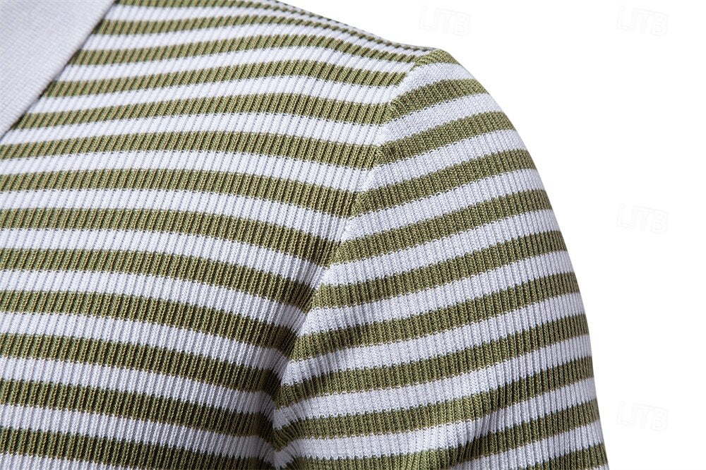 Classic Fit Striped Polo Shirt