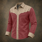 Acid-Wash Long-Sleeve Denim Shirt