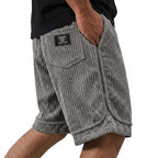 Elastic-Waist Corduroy Shorts