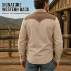 Acid-Wash Long-Sleeve Denim Shirt