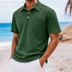 Acid-Wash Pocket Polo Shirt