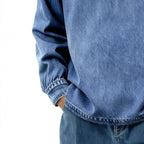 Washed Long-Sleeve Polo Shirt
