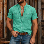 Washed Short-Sleeve Shirt