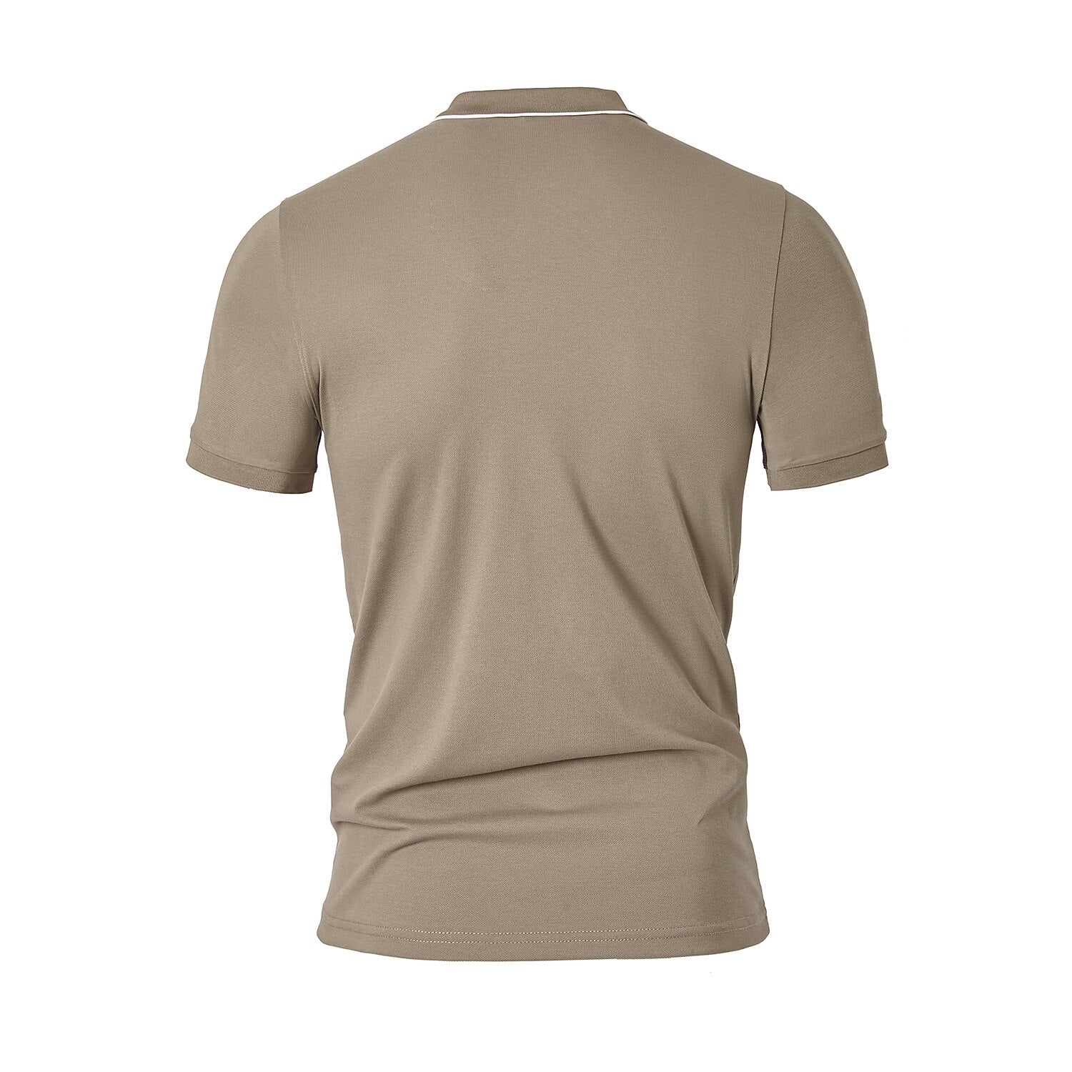 Cotton Blend Casual Colorblock Polo Shirt - oukumen