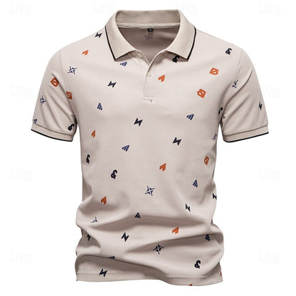 Printed Short-Sleeve Polo