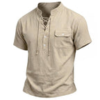 Short-Sleeve Henley Shirt