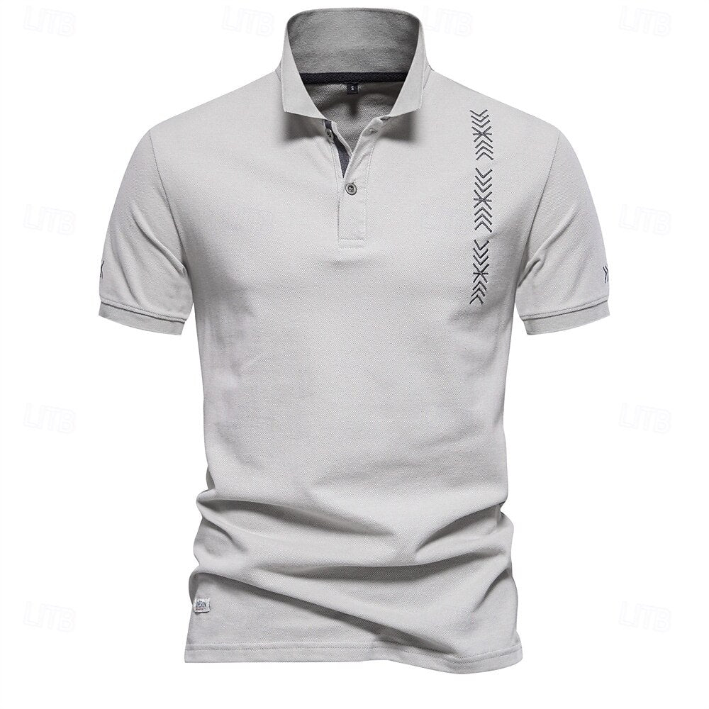 Turndown Short Sleeve Business Polo - oukumen